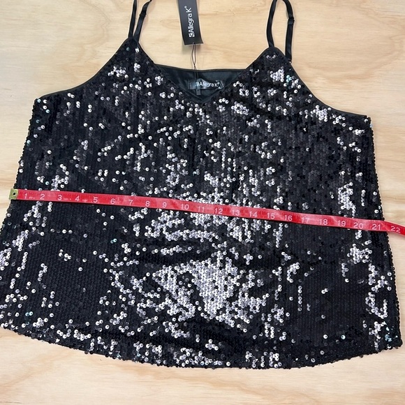 Allegra K Women's Sequin Spaghetti Strap Crop Camisole Tank Tops Size XL - Picture 5 of 11